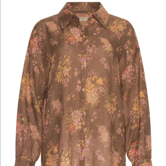 Spell Meadowland Linen Blouse in Hazelnut - Picture 7 of 11